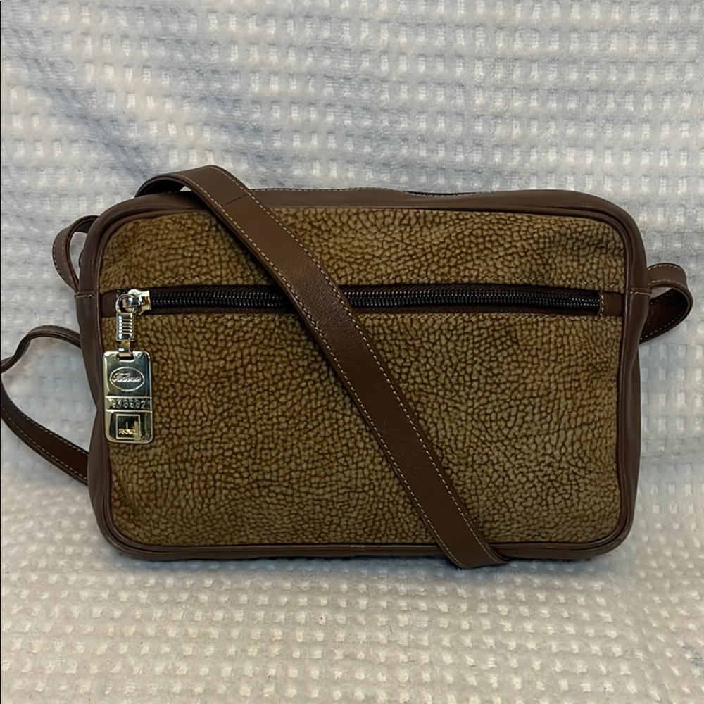 Borbonese‎ Redwall Quail Suede Potato Crossbody Bag